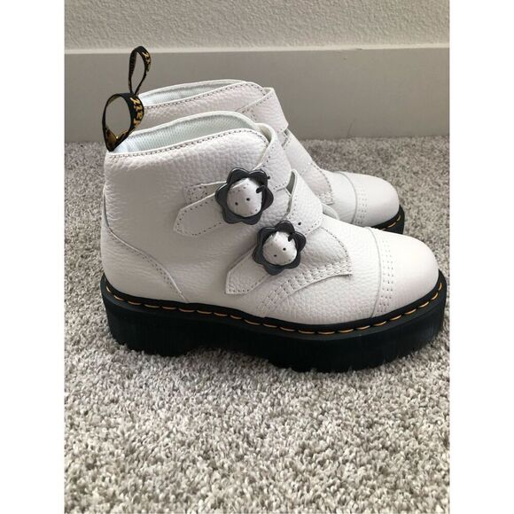 Dr Martens Devon Flower Quad Boots Women's Size 8 - Picture 2 of 7